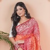 Red and orange colour sharee